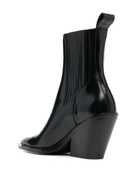 Rabanne 95mm pointed-toe boots - Black