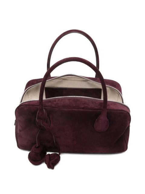 Magda Butrym Brigitte flower-charm suede tote bag - Purple