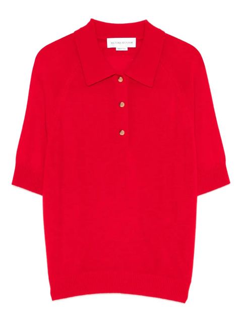 Victoria Beckham short-sleeves polo top - Red - zdjęcie produktu nr 1