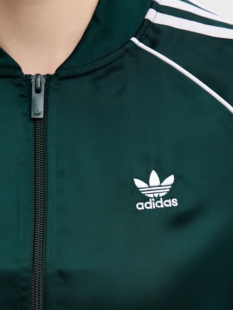 adidas Originals bluza Sst Satin Tt damska kolor zielony z aplikacją JZ6732