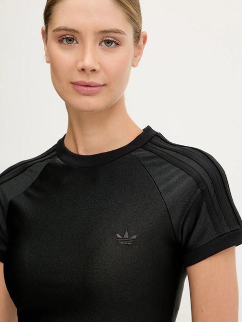 adidas Originals t-shirt 3-Stripe Spandex damski kolor czarny JJ0908