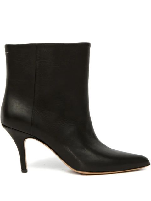MM6 Maison Margiela Trunk leather boots - Black - zdjęcie produktu nr 1
