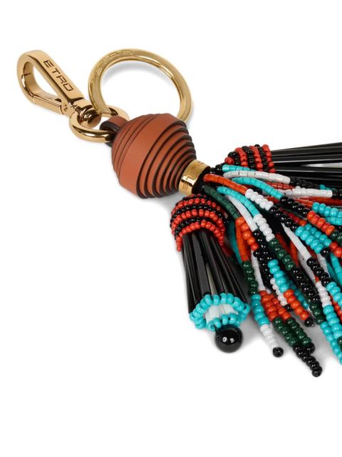 ETRO beaded tassel keyring - Red