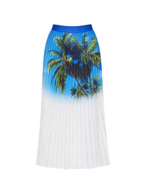 MM6 Maison Margiela pleated palm skirt - White - zdjęcie produktu nr 1