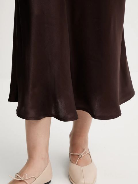 2NDDAY spódnica Clea kolor brązowy maxi rozkloszowana 2252153287