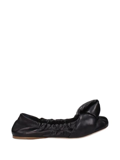 Miu Miu gathered bow-detail ballet flats - Black - zdjęcie produktu nr 1