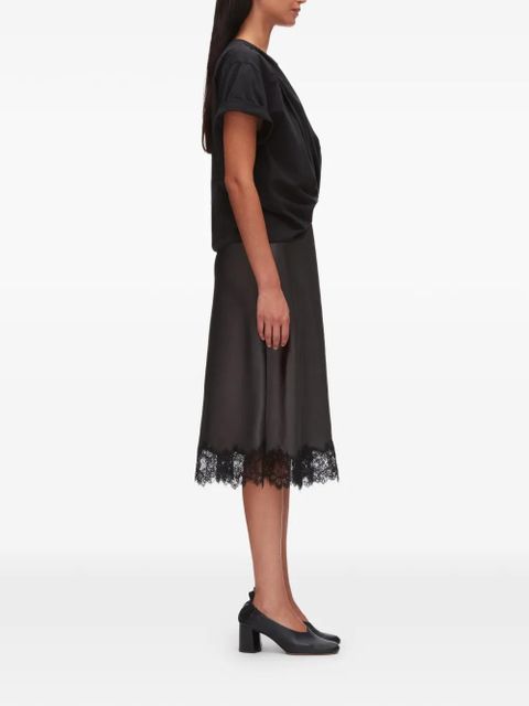 3.1 Phillip Lim knot lace trim midi dress - Black