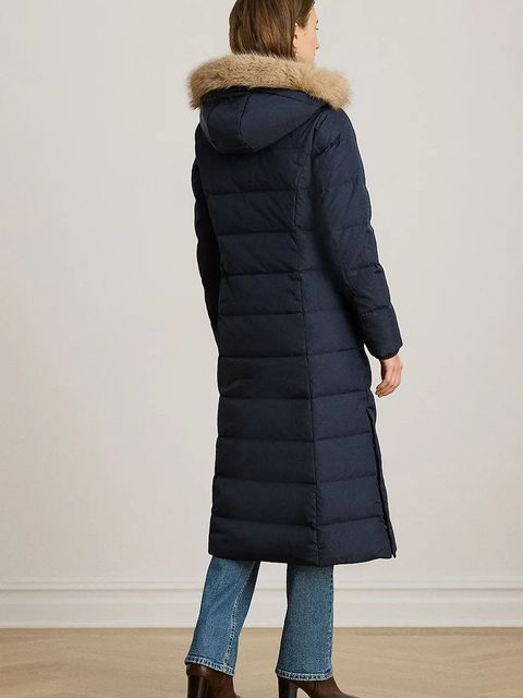 Lauren Ralph Lauren kurtka puchowa kolor granatowy przejściowa 297P04092