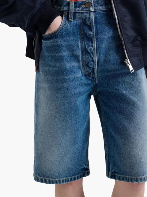 Prada straight-leg denim shorts - Blue