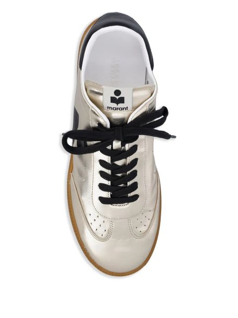 ISABEL MARANT leather sneakers - Gold