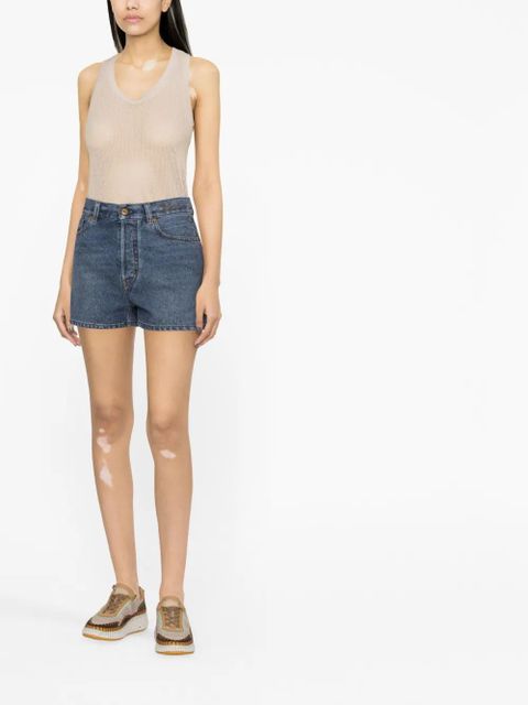 Chloé high-waisted denim shorts - Blue - zdjęcie produktu nr 2