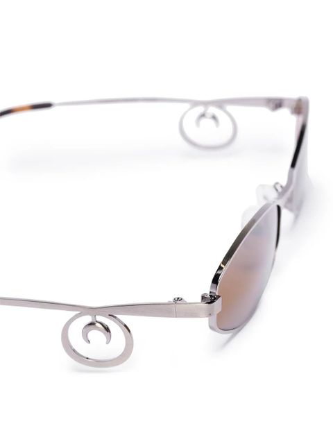 Marine Serre x Vuarnet Swirl oval-frame sunglasses - Brown