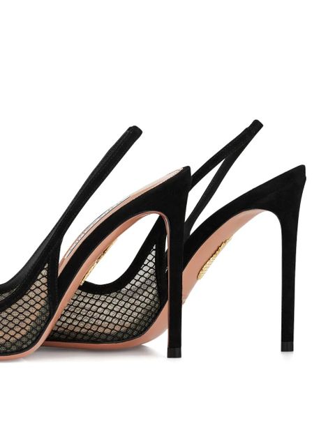 Aquazzura Gia mesh heeled sandals - Black