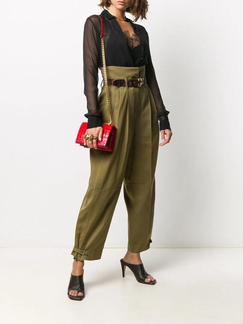 Givenchy high-waisted military trousers - Green