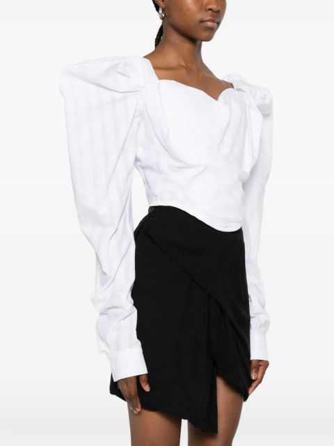 Vivienne Westwood Sunday puff-sleeve corset top - White