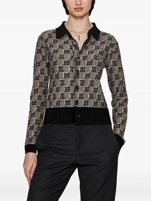 MISBHV monogram-pattern cardigan - Black - zdjęcie produktu nr 1