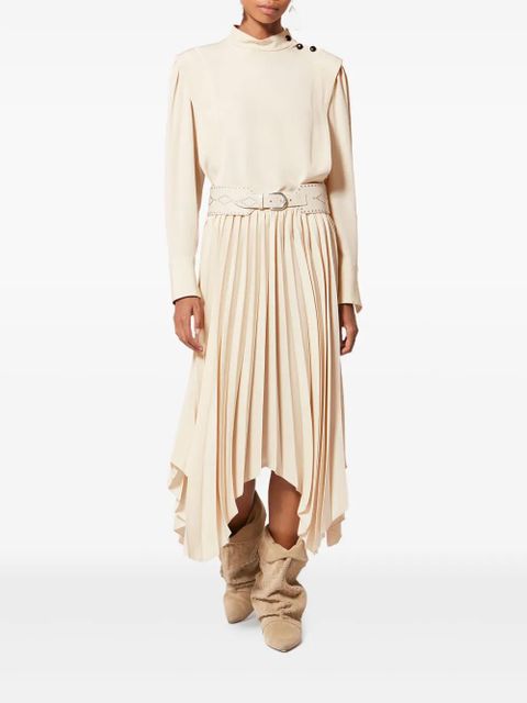 ISABEL MARANT Felixa pleated skirt - Neutrals - zdjęcie produktu nr 2
