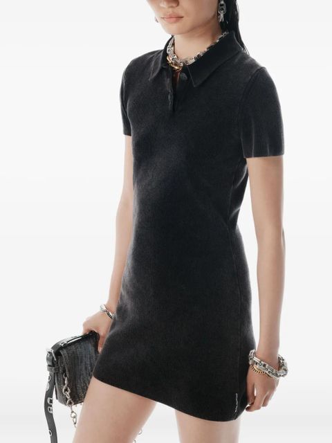 Alexander Wang ribbed polo dress - Black