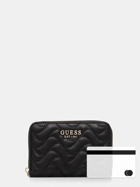 Guess portfel MELISANDRA damski kolor czarny SWQG96 53140