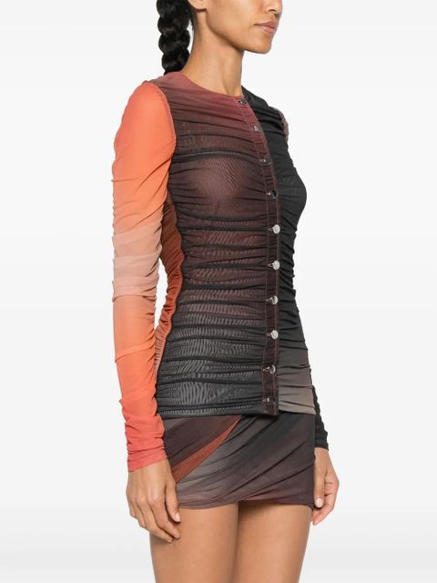 The Attico gradient shirt - Red