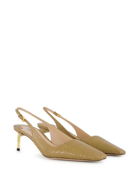 TOM FORD snake-embossed slingback pumps - Neutrals - zdjęcie produktu nr 2