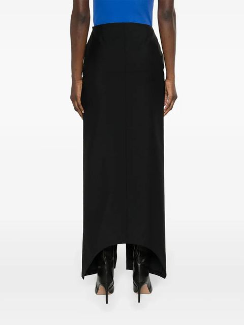 Givenchy front-slit wool-blend maxi skirt - Black