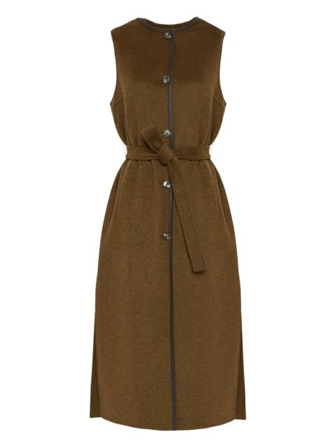 Yves Salomon belted button-fastening gilet - Brown - zdjęcie produktu nr 1