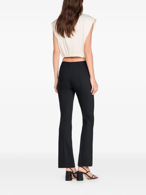 SANDRO zip-up straight trousers - Black