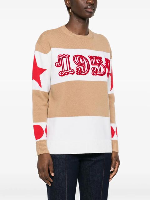 Max Mara Dirce 1951-motif striped jumper - Brown