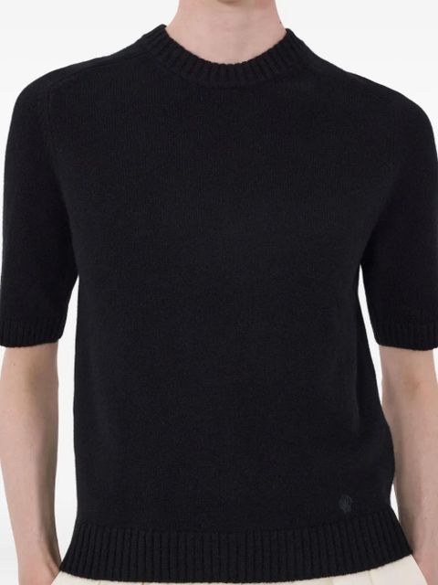 LouLou de Saison Dara short-sleeve ribbed sweater - Black - zdjęcie produktu nr 2