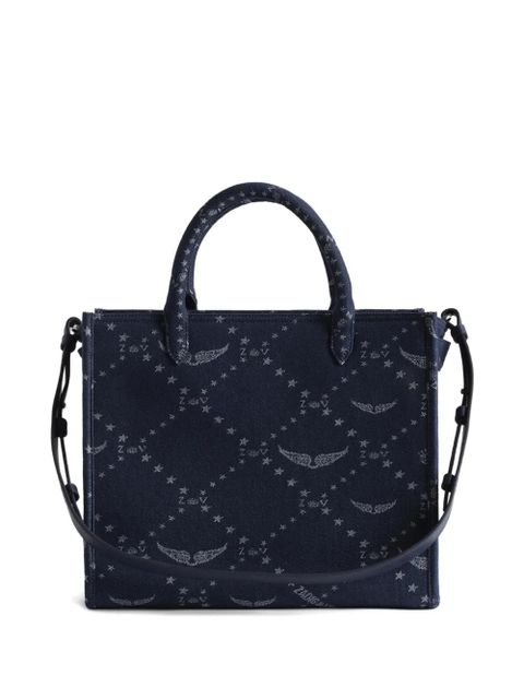 Zadig&Voltaire Angel monogram denim tote bag - Blue