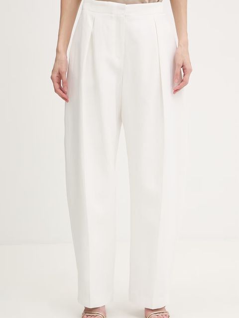 Karl Lagerfeld spodnie damskie z lnem Karl Lagerfeld Studio - zdjęcie produktu nr 1