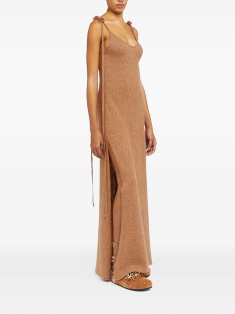 Alanui Finest tie-detail maxi dress - Brown