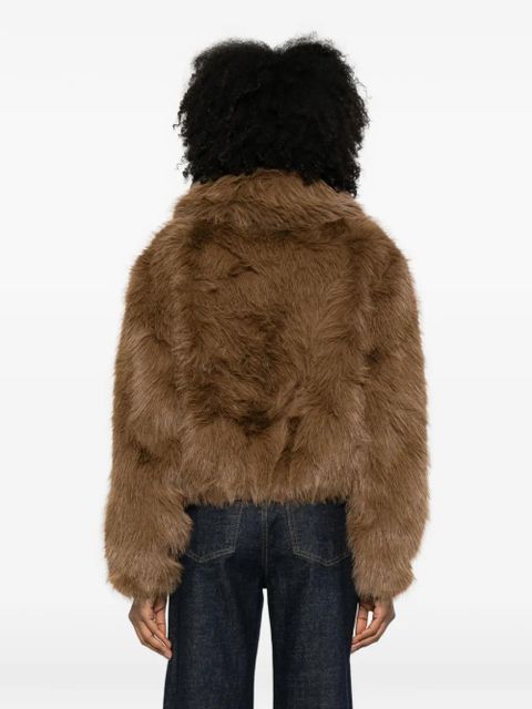 The Frankie Shop collared zip-up jacket - Brown