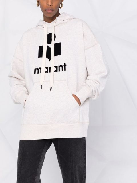 MARANT ÉTOILE Mansel logo-print hoodie - Neutrals