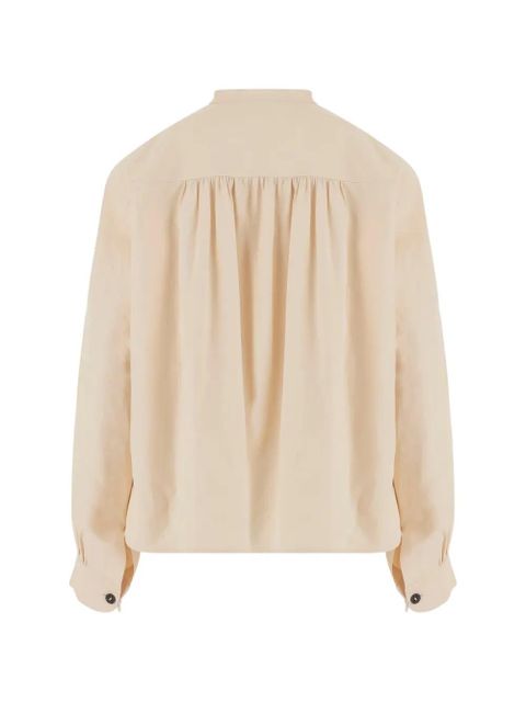Jil Sander pleats mandarin-collar shirt - Neutrals - zdjęcie produktu nr 2