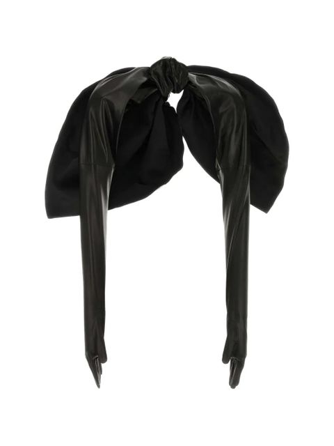 Givenchy bow-detail sleeved gloves - Black - zdjęcie produktu nr 1