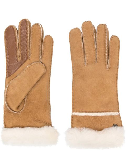 UGG logo plaque gloves - Brown - zdjęcie produktu nr 1