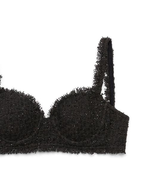 Balenciaga bustier tweed cropped top - Black - zdjęcie produktu nr 2