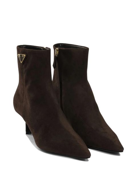 Prada 55mm suede ankle boots - Brown - zdjęcie produktu nr 2