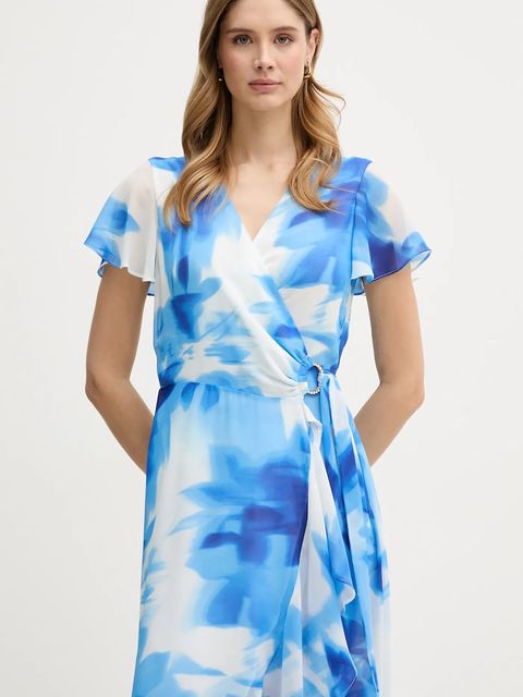 Joseph Ribkoff sukienka kolor niebieski maxi rozkloszowana 261739