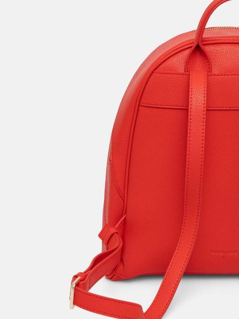 Patrizia Pepe plecak skórzany damski kolor czerwony mały gładki