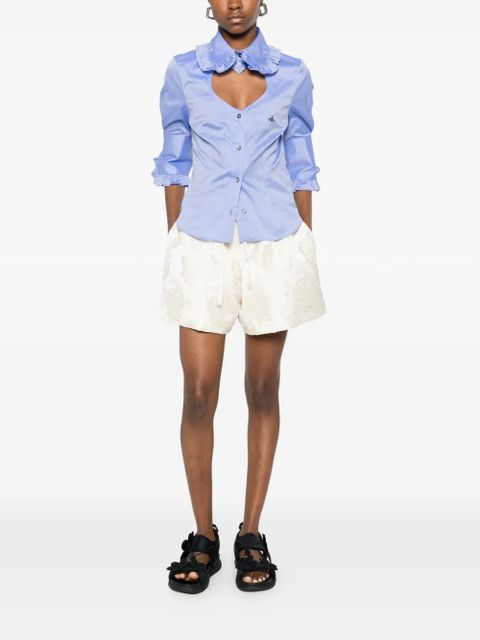 Vivienne Westwood ruffled cutout shirt - Blue - zdjęcie produktu nr 2