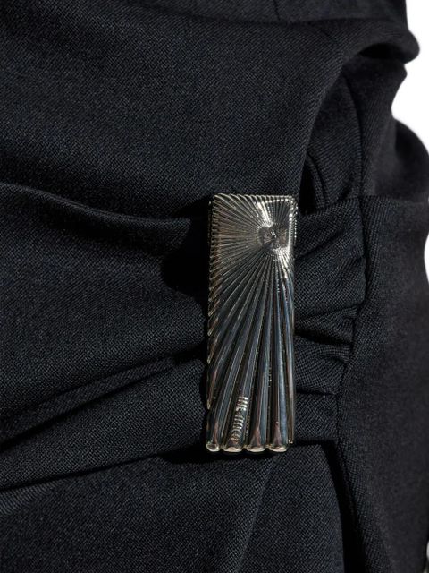 The Attico strapless side-slit mini dress - Black