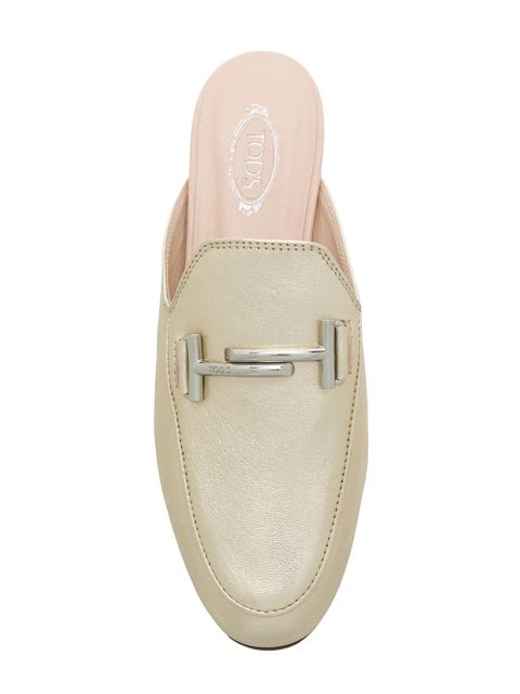 Tod's Double T mules - Metallic