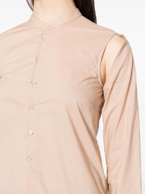 MM6 Maison Margiela cut-out cotton shirt - Brown