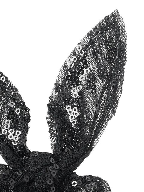 Maison Michel Dorothea sequinned hair band - Black - zdjęcie produktu nr 2