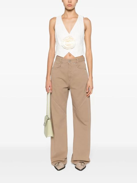 MM6 Maison Margiela high-rise wide-leg jeans - Neutrals - zdjęcie produktu nr 2
