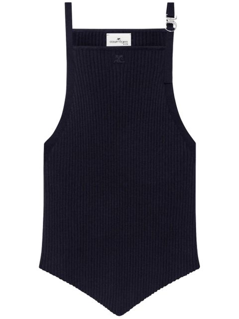 Courrèges pointy-hem tank top - Blue - zdjęcie produktu nr 1