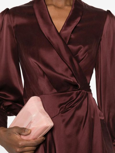 ZIMMERMANN wrap-draped mini dress - Red